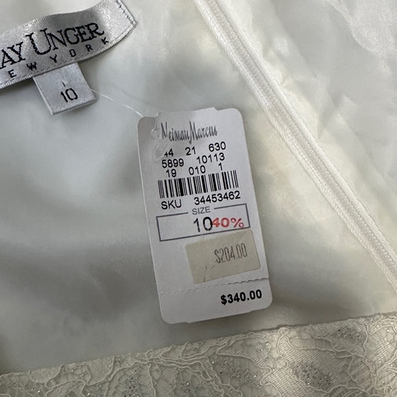 Kay Unger Ivory Lace Midi Dress - Picture 2 of 2